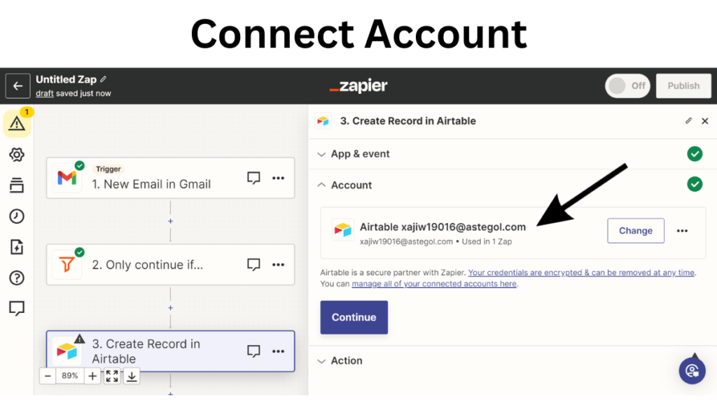 Connect Airtable account