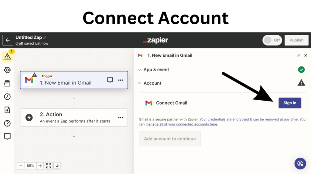 Connect Gmail Account 