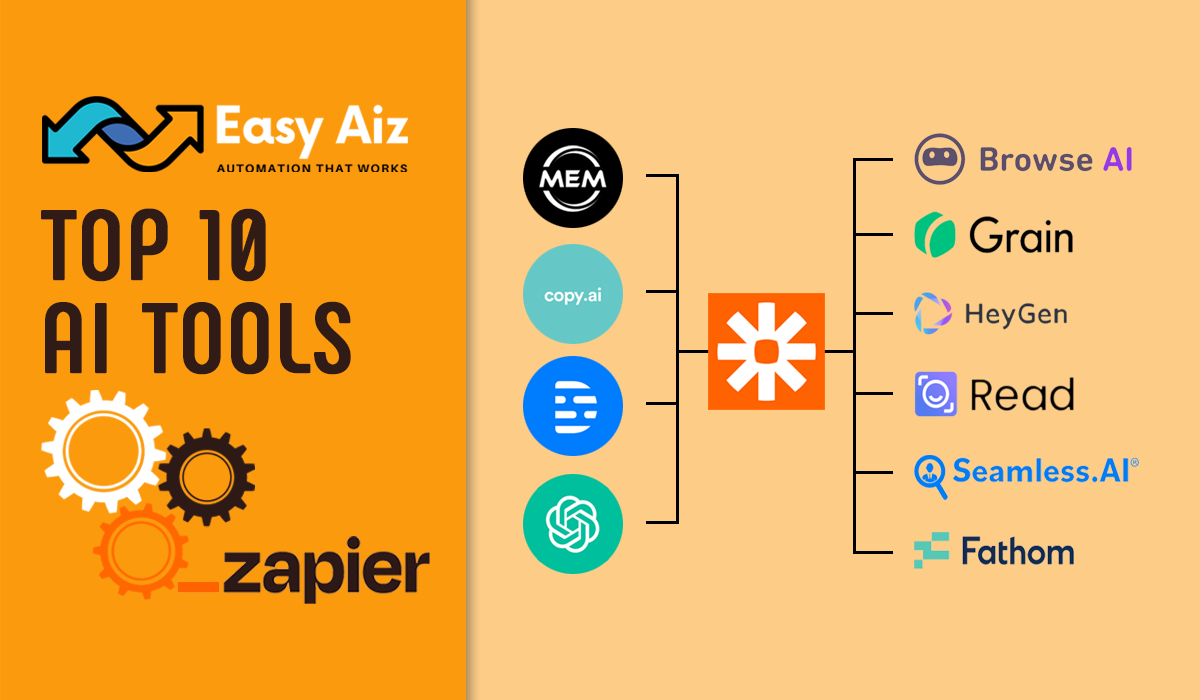 You are currently viewing Top 10 AI Tools Apps to Connect with Zapier