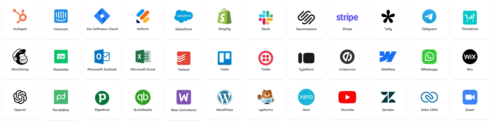 Popular Integration Apps