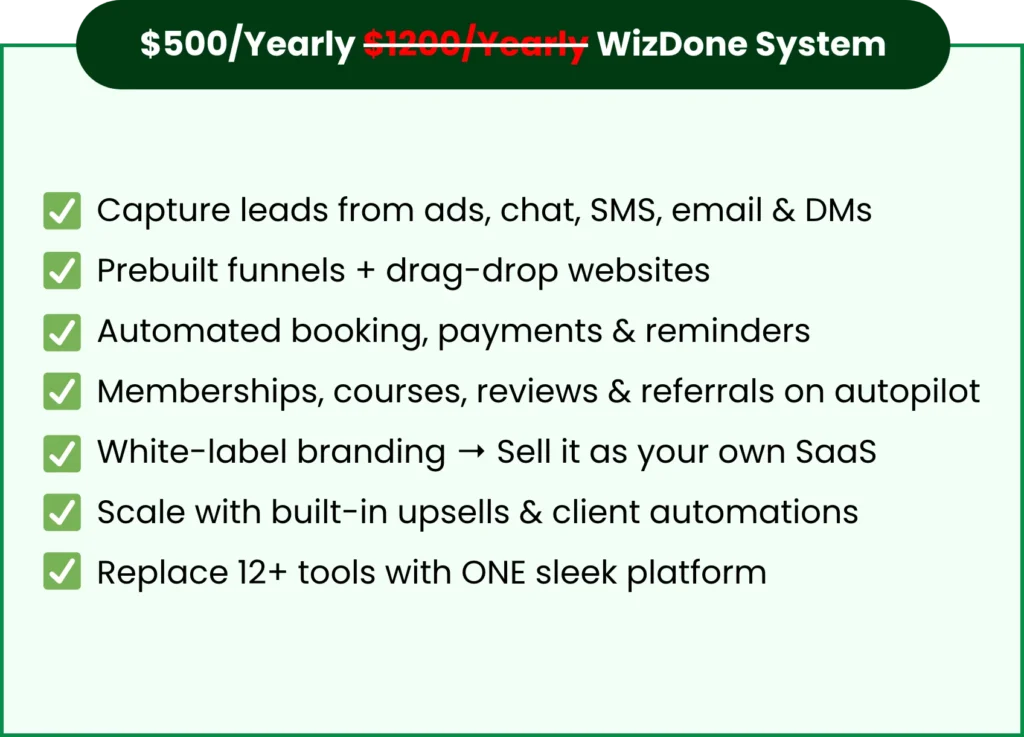Wizdone System Offer