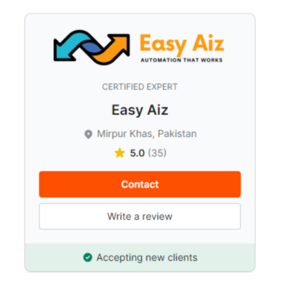 Easy Aiz listed on Zapier Expert Directory